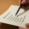 Pen making a list