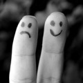 Fingers with Happy and Sad Faces